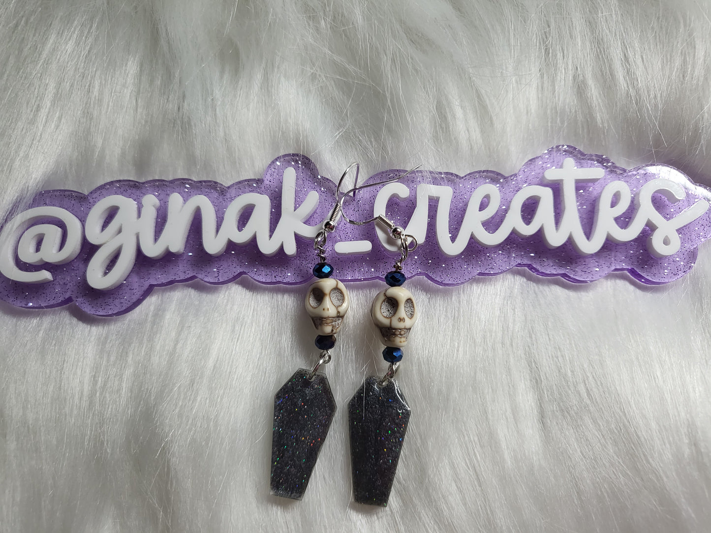 RTS Dangle Acrylic Coffin Earrings